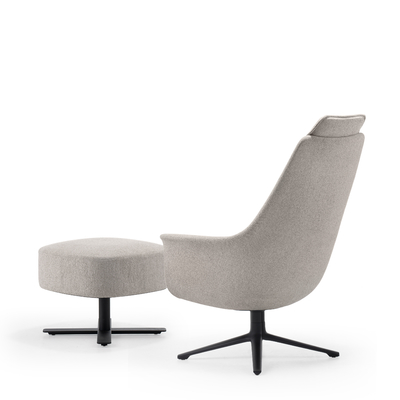 Modern Fabric Comfortable Supreme Seating Office Lounge Chair And Ottoman