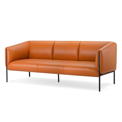 B.one PU Leather Office Waiting Room Sofa , Custom Size Office Lounge Couch