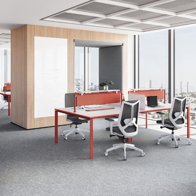 kaufen MC3.0 Schlankes Design 4-Sitzer Büro-Arbeitsplatz mit Privatsphäre-Panels und Pegboard online manufacture