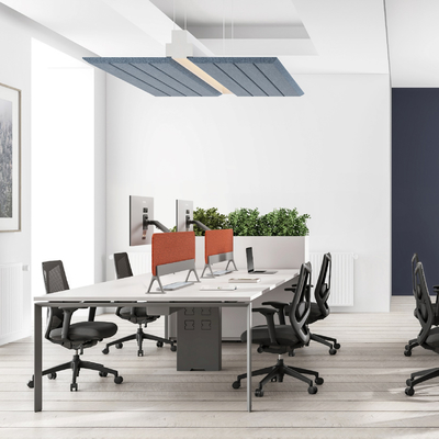 kaufen MC3.0 Büro-Doppelseitige Vier-Personen-Arbeitsstation mit Monitor-Armen Dreiecksrohr online manufacture