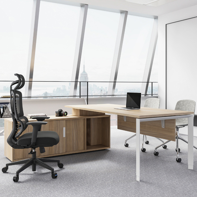 kaufen MC3.0 L-förmiger Executive Office Desk Manager Arbeitsplatz mit verriegelbarem Kabelmanagement online manufacture