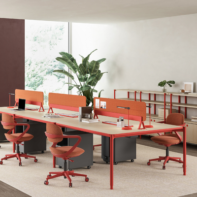 kaufen FLEX 2 Seiten 6 Personen Arbeitsplatz Schreibtisch mit Privatsphäre Bildschirm Bogen Ecke verstellbare Füße online manufacture