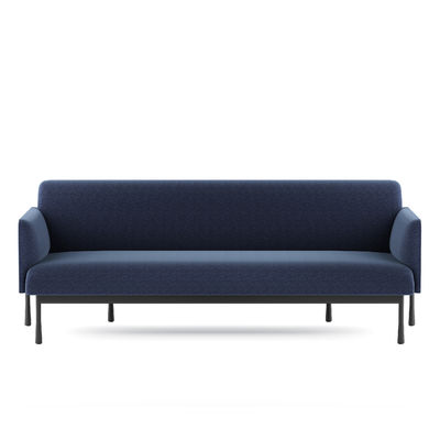 Weichgewebe Moderne Bürosofa Drei-Sitzer-Sofa RAL Farbe mit robusten Metallbeinen
